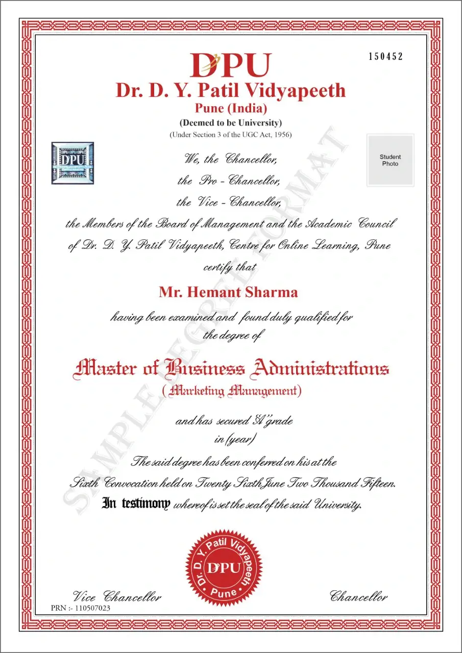 Degree Certificate